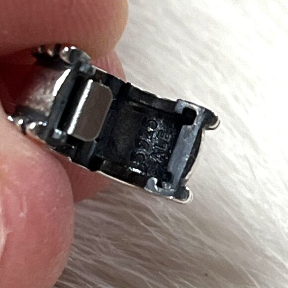 Pandora Authentic Beveled Silver Clip for Bracelet Retired Design Sterling 925 - Picture 8 of 8
